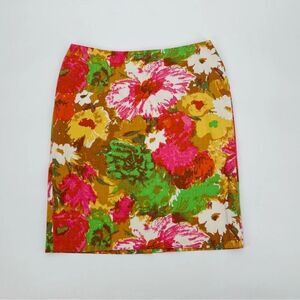 TALBOTS Skirt Floral Cotton New